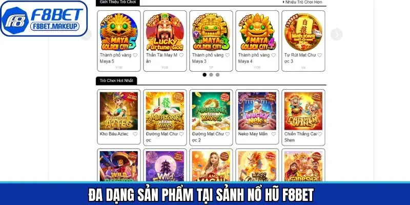 Tổng hợp các trò chơi đình đám trong nổ hũ tại F8BET