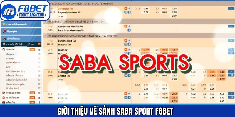 Giới thiệu sảnh Saba Sport F8BET